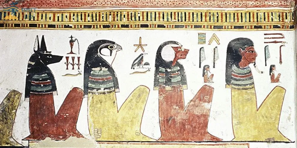 The Four Sons of Horus Guardians of the Canopic Jars