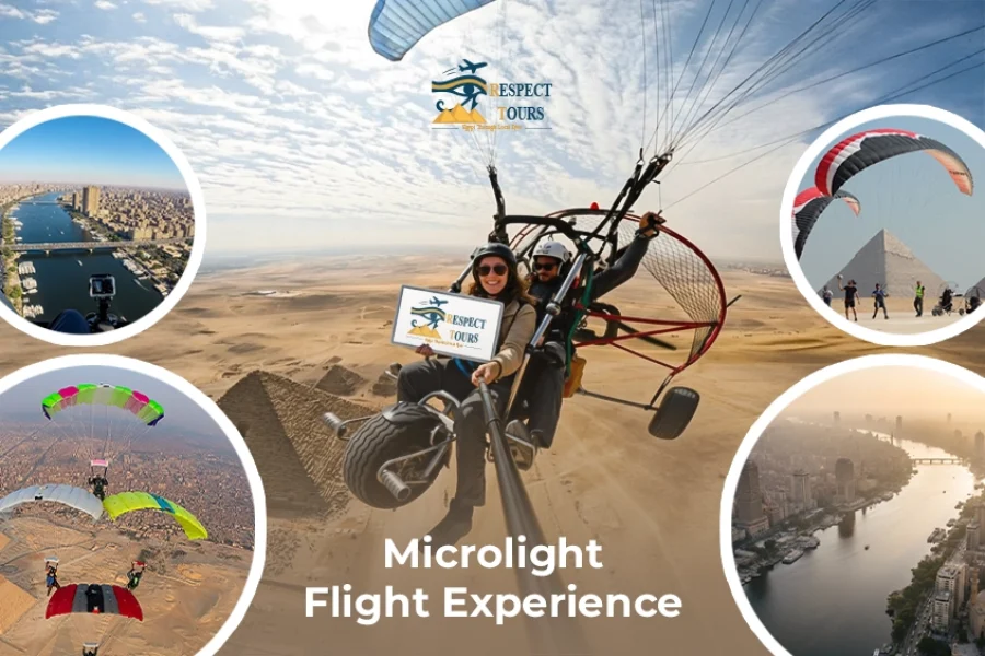 Microlight Flight Experience: Sightseeing Tour Over Cairo & the Pyramids