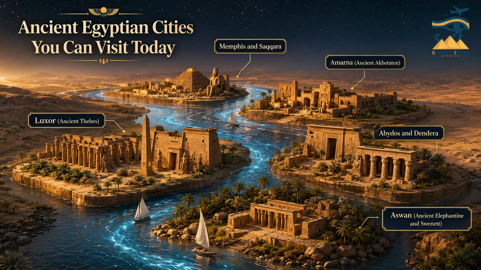 Major Cities in Ancient Egypt: A Traveller's Guide to Capitals, Temples and Lost Cities 2 Major Cities in Ancient Egypt
