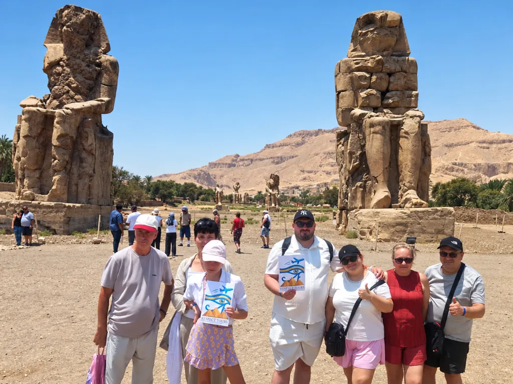Visiting the Colossi of Memnon